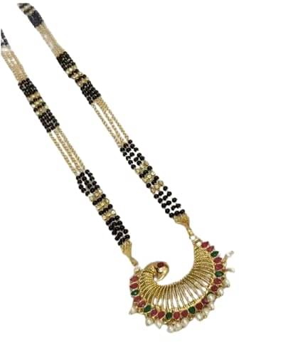 SAJSHRUNGAR JEWELLERY Golden Mangalsutra Set ( Pack of 1 ) SAJSHRUNGAR JEWELLERY Golden Mangalsutra Set ( Pack of 1 )