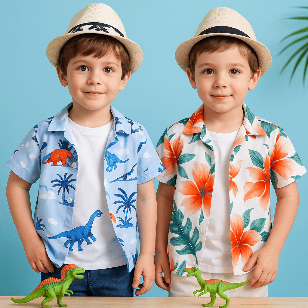 SHREE VANKIYA HANUMANJI FASHION Pack of 2 Boys 100% Cotton Half Sleeves Shirt ( Multicolor ) SHREE VANKIYA HANUMANJI FASHION Pack of 2 Boys 100% Cotton Half Sleeves Shirt ( Multicolor )