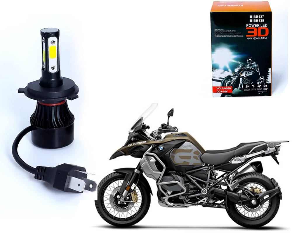     			M3 4 Side H4 LED Headlight Bulb with Cooling Fan Head Lamp Kit (40W, White)BMW R 1250 GS Adventure