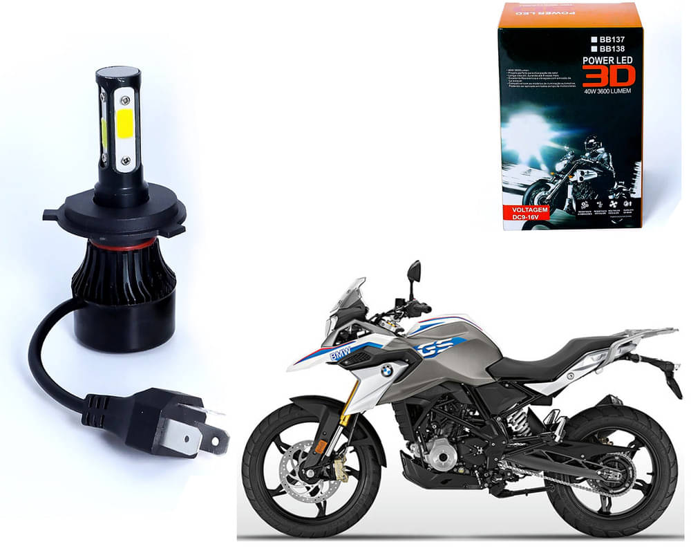     			M3 4 Side H4 LED Headlight Bulb with Cooling Fan Head Lamp Kit (40W, White) for BMW G 310 GS