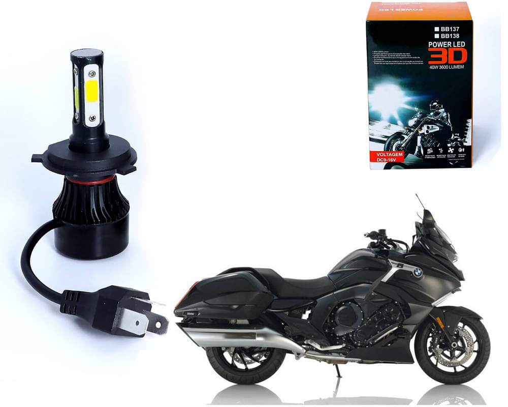     			M3 4 Side H4 LED Headlight Bulb with Cooling Fan Head Lamp Kit (40W, White)BMW K 1600 B