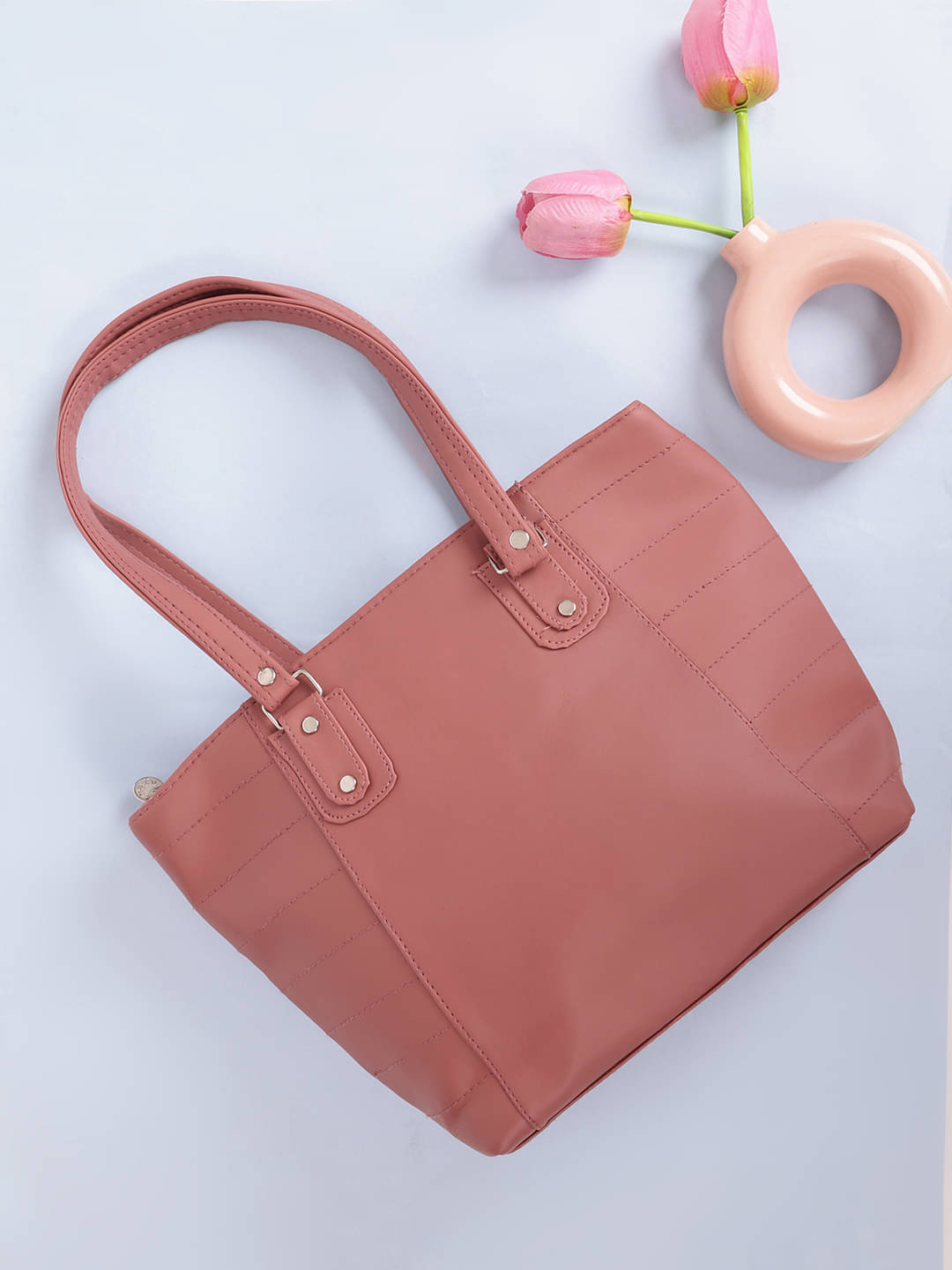     			Springberry Tote Bag PU Set of 1 ( Coffee )