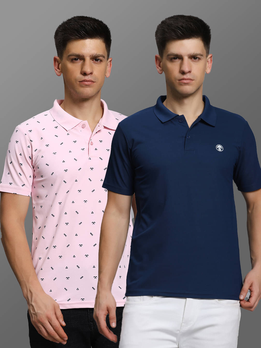 TIMBER HITCH Men Cotton Blend Regular Fit Solid Polo T Shirt ( Indigo )     			TIMBER HITCH Men Cotton Blend Regular Fit Solid Polo T Shirt ( Indigo )