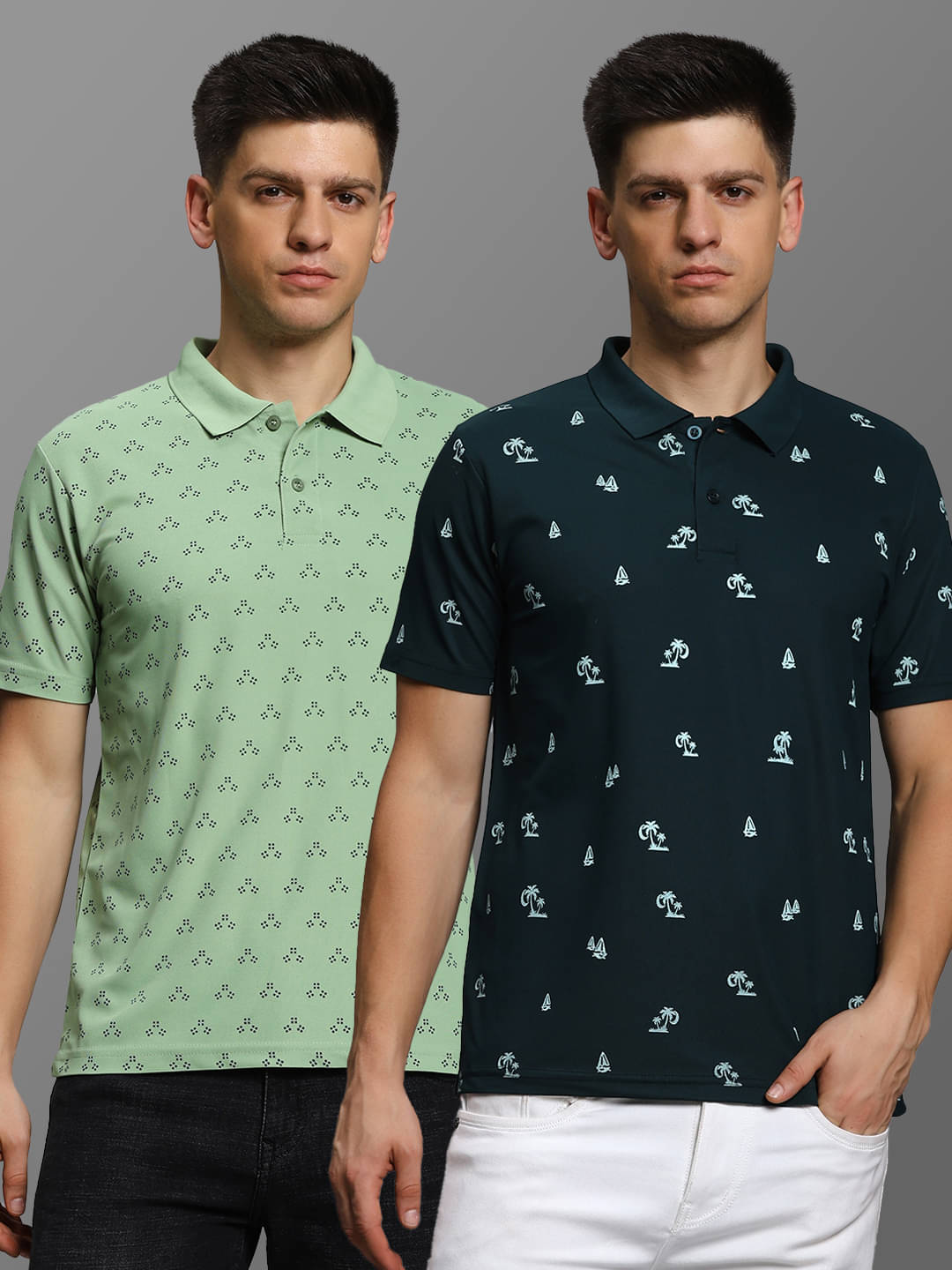 TIMBER HITCH Men Cotton Blend Regular Fit Printed Polo T Shirt ( Dark Green ) TIMBER HITCH Men Cotton Blend Regular Fit Printed Polo T Shirt ( Dark Green )