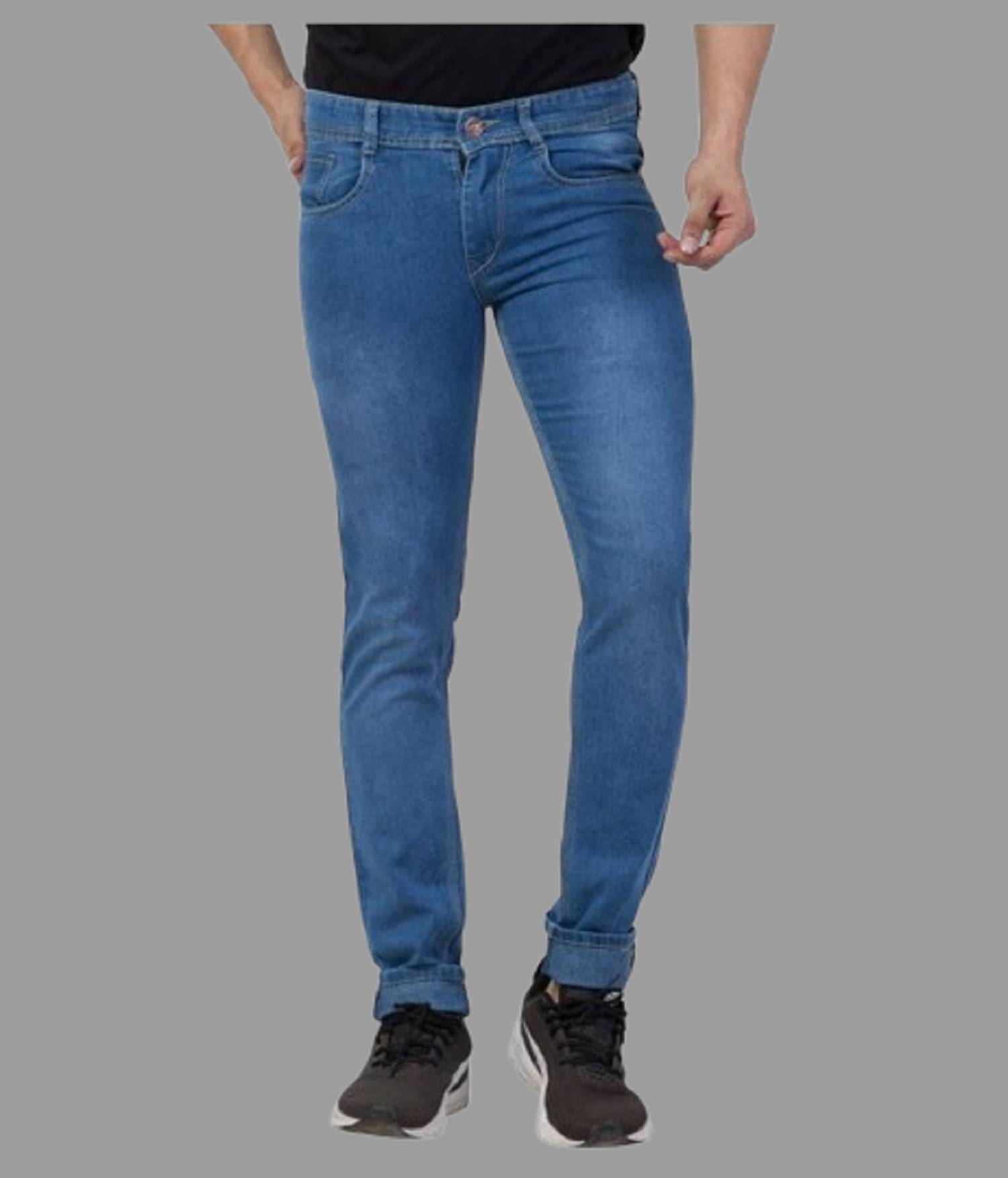 WHATON Slim Fit Basic Men's Jeans - Blue ( Pack of 1 ) WHATON Slim Fit Basic Men's Jeans - Blue ( Pack of 1 )