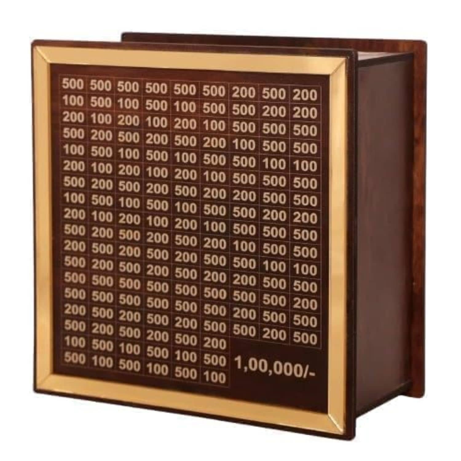 Woodastic Wood Brown Piggy Bank ( Pack of 1 )