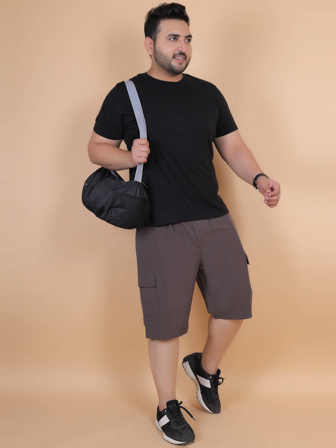    			YHA Stone Grey Polyester Men's Running Shorts ( Pack of 1 )