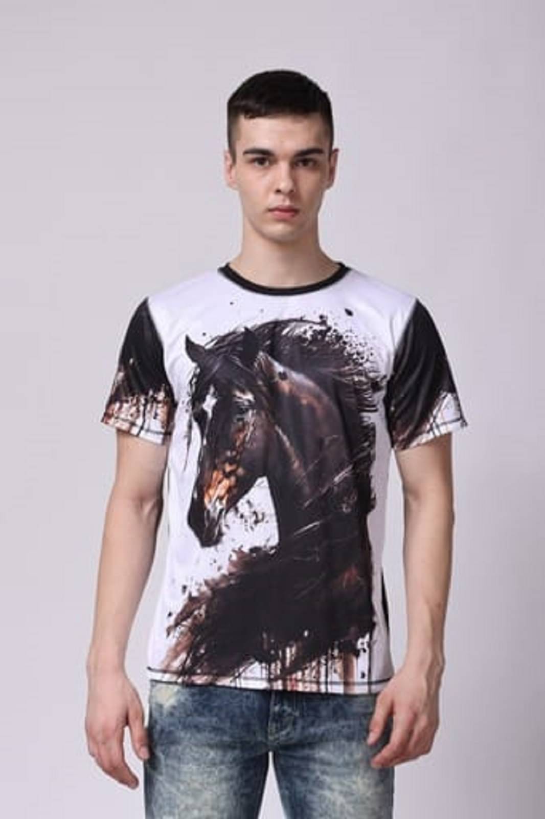     			yellow tree Men Polyester Regular Fit Printed T-Shirt ( Multicolor )