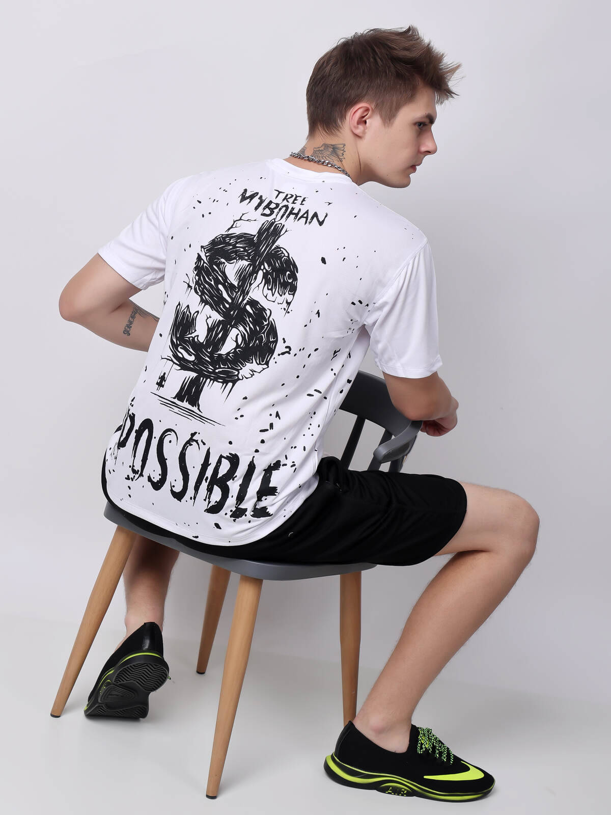 yellow tree Men Polyester Regular Fit Printed T-Shirt ( White ) yellow tree Men Polyester Regular Fit Printed T-Shirt ( White )
