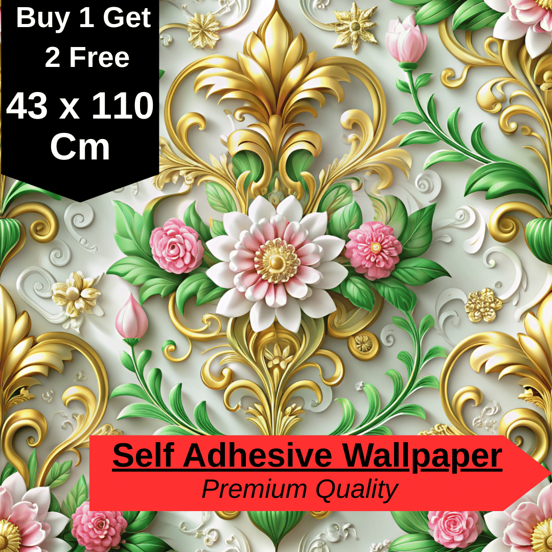     			(40X100CM) PACK OF 3 Self Adhesive Wall Stickers For Kitchen Kitchen Wallpaper Waterproof Wall Sticker | Kitchen Shelf Stickers for Home | Kitchen Wall Stickers Oil Proof Wallpaper for Walls of Kitchen | Bedroom & Living Room