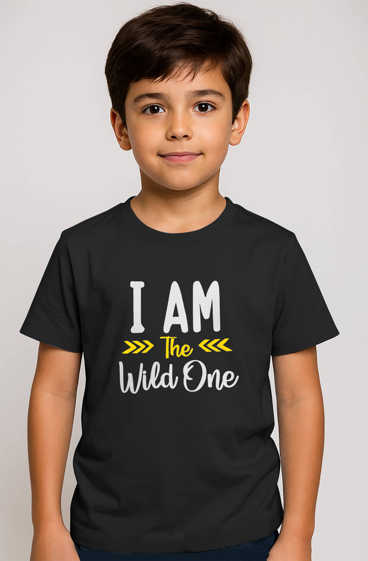     			Aiza Collection Pack of 1 Boys Cotton Blend T-Shirt ( Black )
