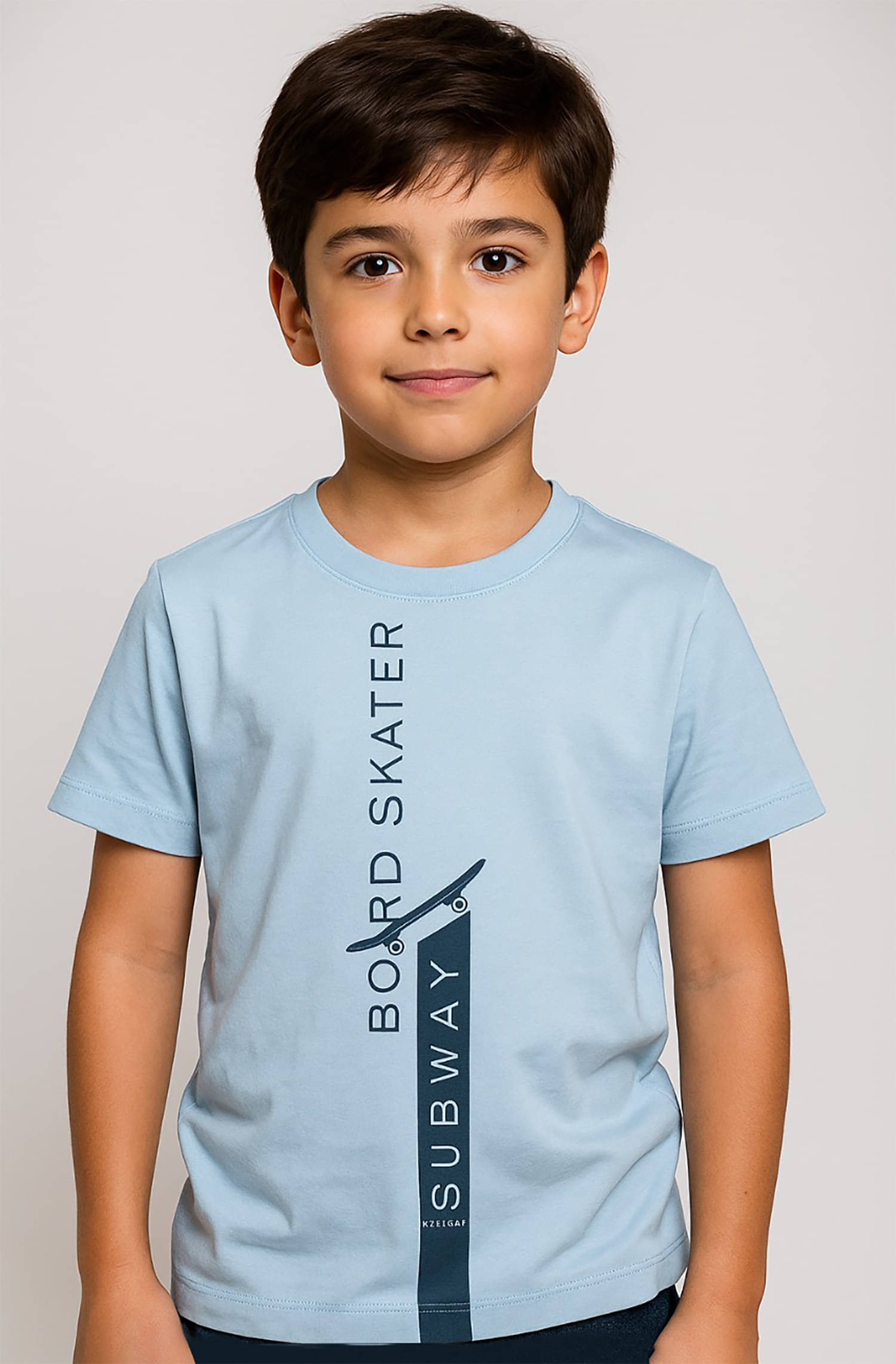     			Aiza Collection Pack of 1 Boys Cotton Blend T-Shirt ( Blue )
