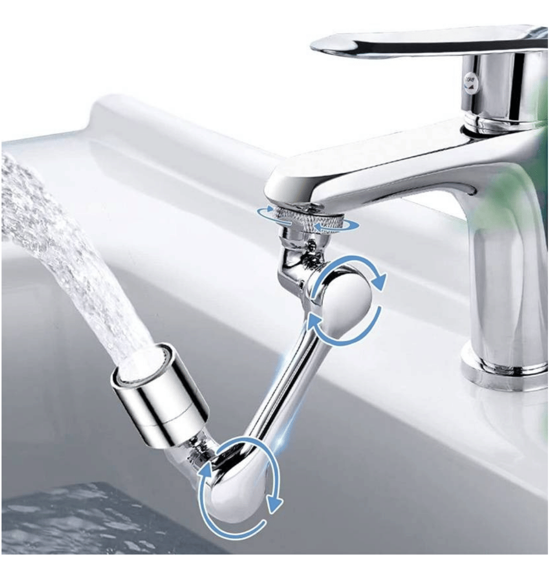 BATHBLISS Stainless Steel 1080° Two Modes Extension Faucet Plastic (ABS) Kitchen Sink Tap (Sink Cock)