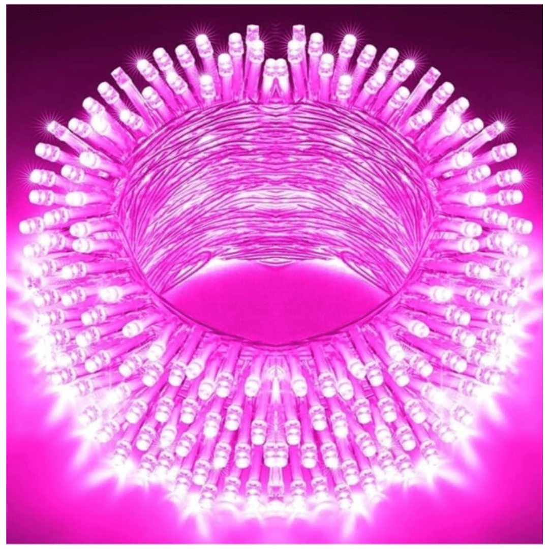     			COSCAT Pink 11 Mtr Curtain String Light ( Pack of 1 )