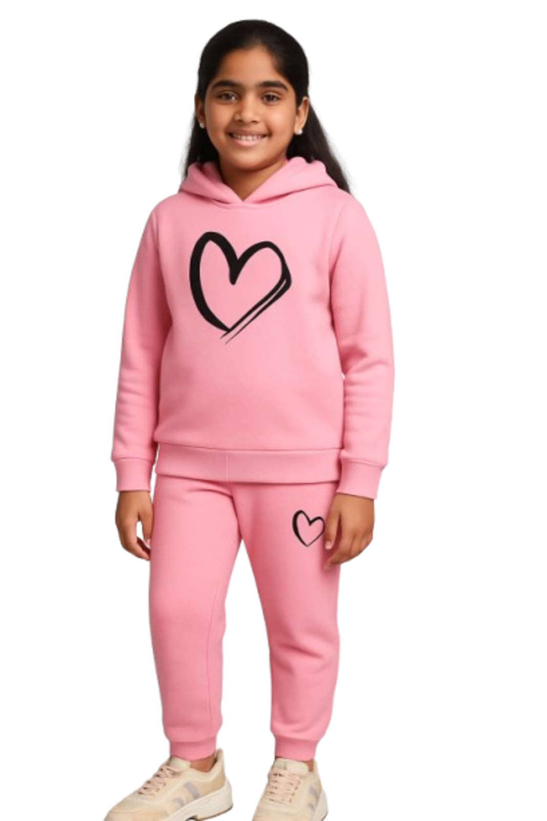     			CRAZYON Pack of 1 Girls Fleece Sweatshirt ( Pink )