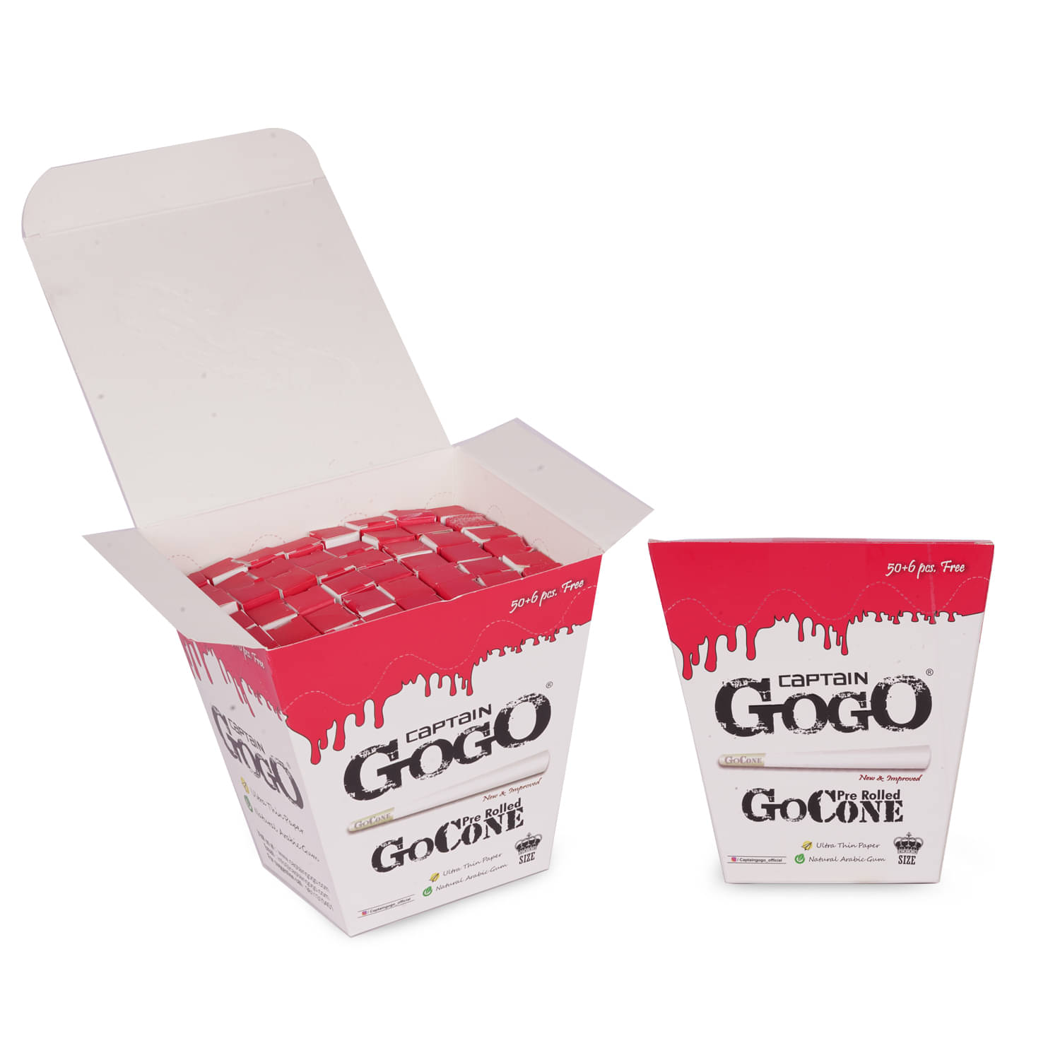     			Captain Gogo Cone 56 – Bleached Pre-Rolled Cones (109mm)