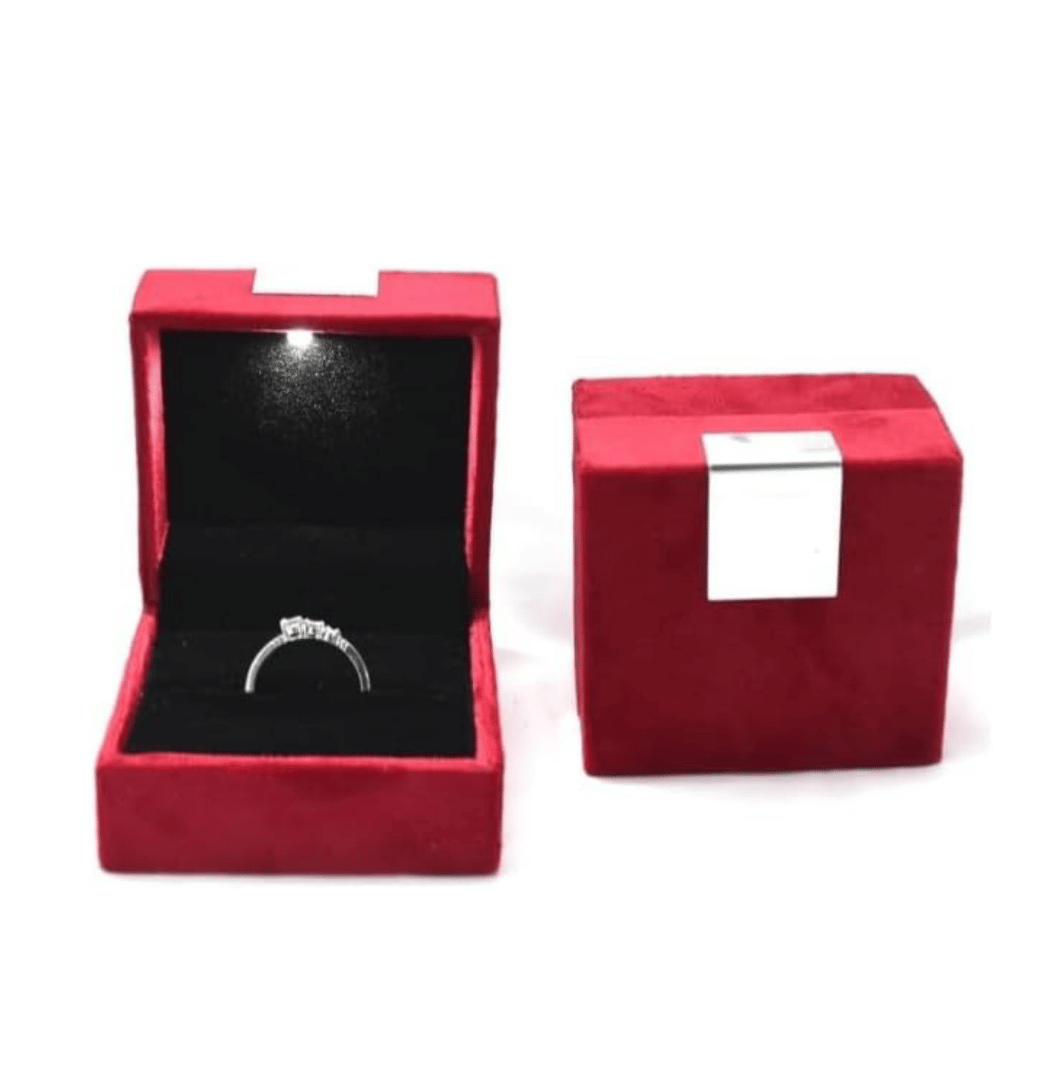     			DISPLAY ZONE Ring box Led light Ring box for happy birthday gift box proposal gift storage engagement gift box women Color Green pack of 1-pic
