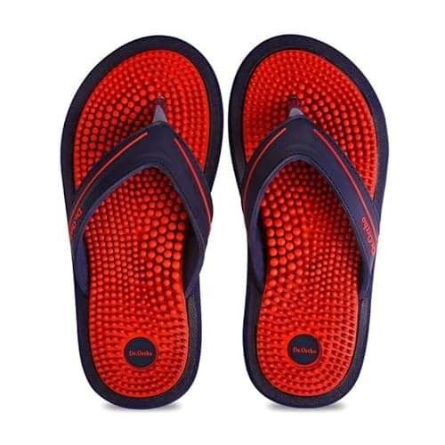     			Dr.Ortho Premium Acupressure Slippers Red Men's Massage Flip Flop