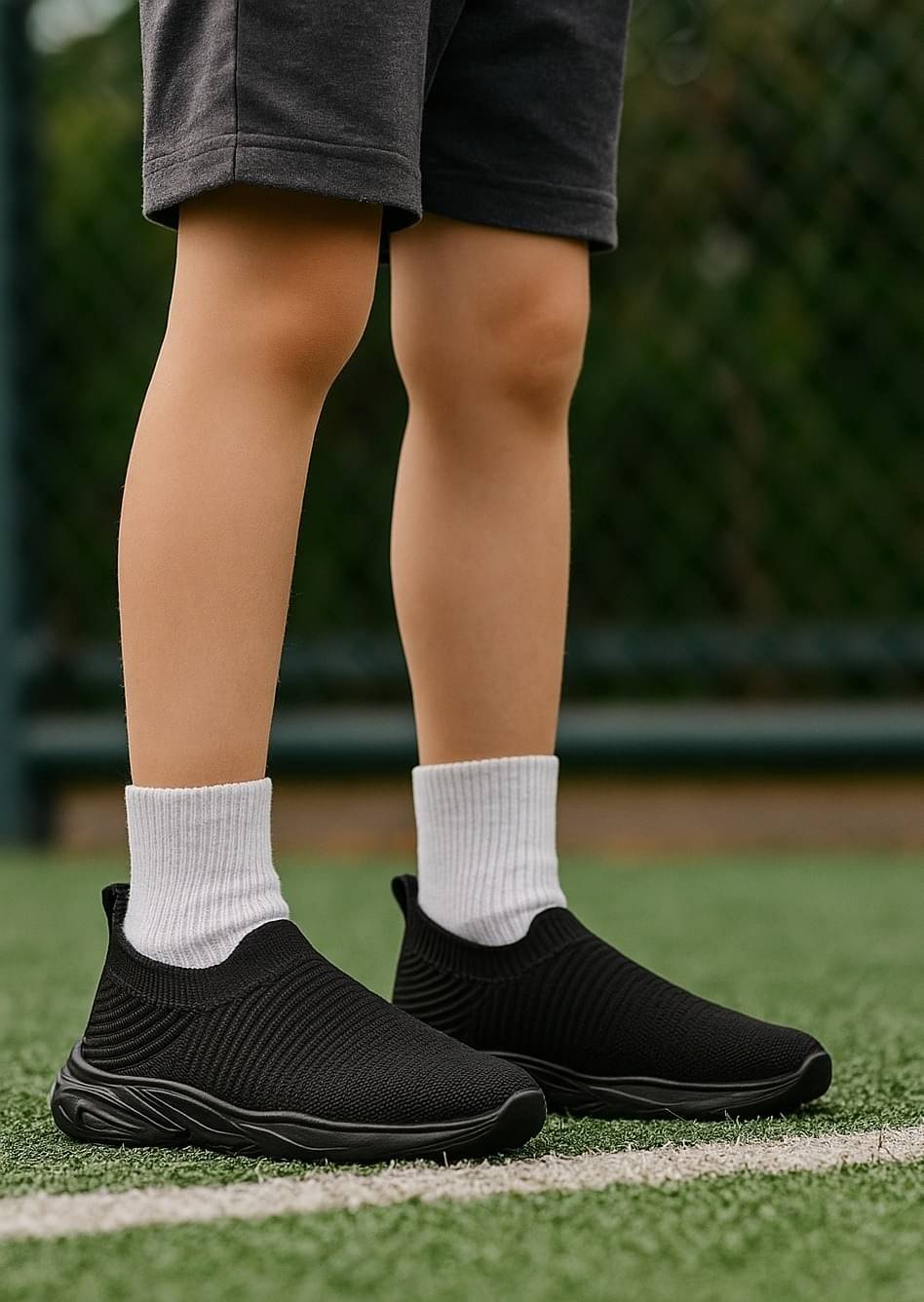     			Fabbmate - Black Boy's Sneakers ( 1 Pair )