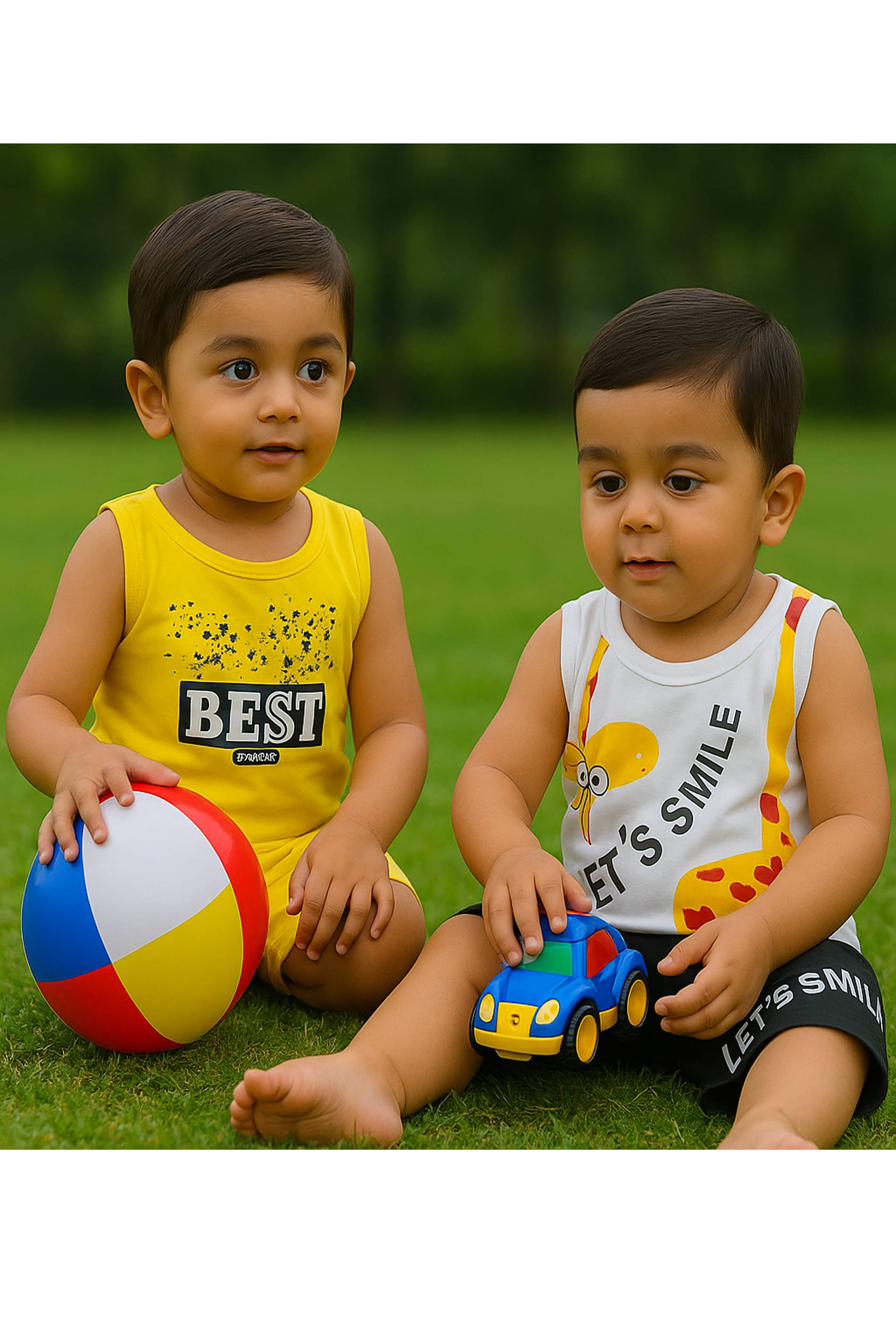 G Beauty Pack of 2 Baby Boys Cotton Shirt & Shorts Set ( Multicolor ) G Beauty Pack of 2 Baby Boys Cotton Shirt & Shorts Set ( Multicolor )