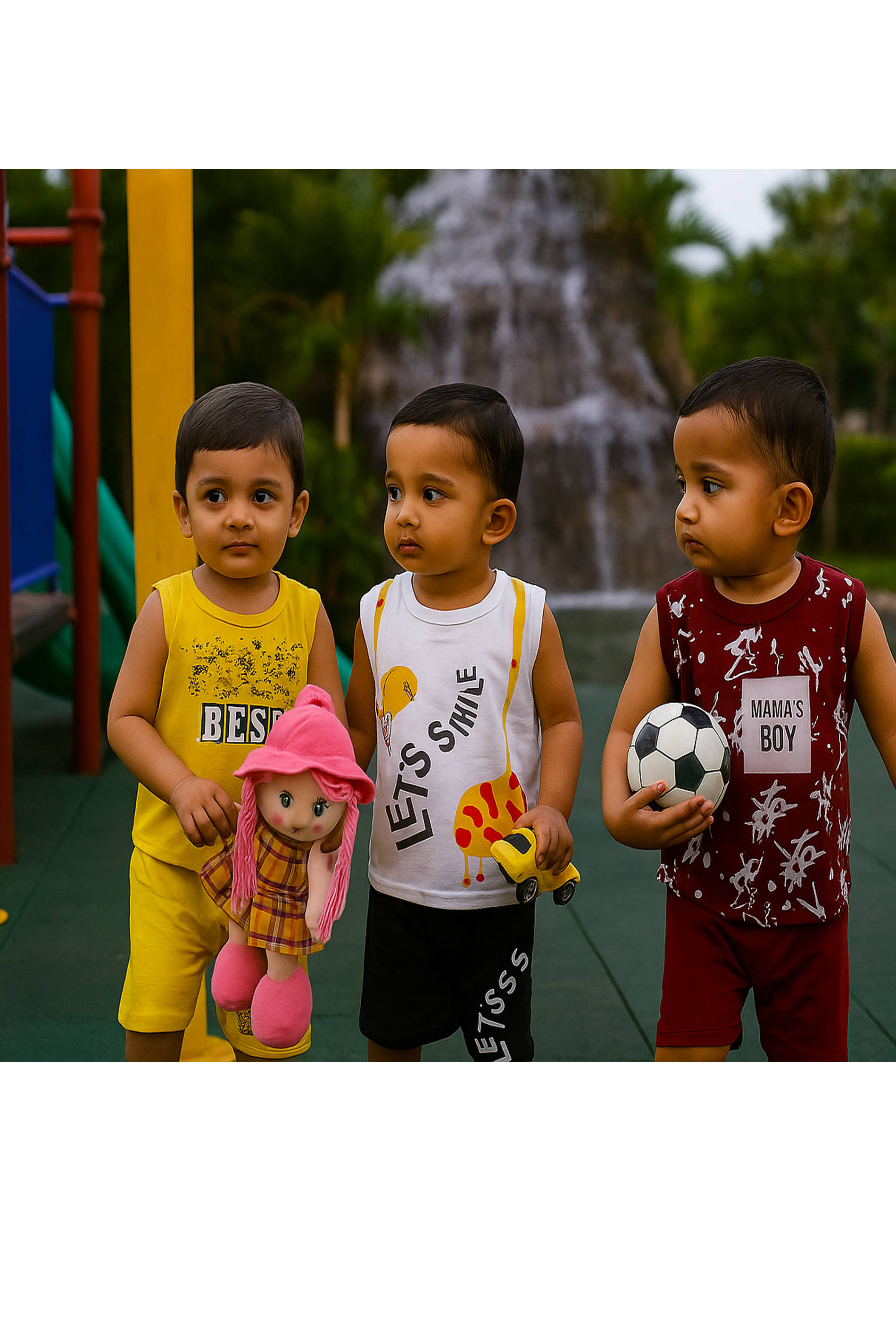     			G Beauty Pack of 3 Baby Boys Cotton T-Shirt & Shorts Set ( Multicolor )