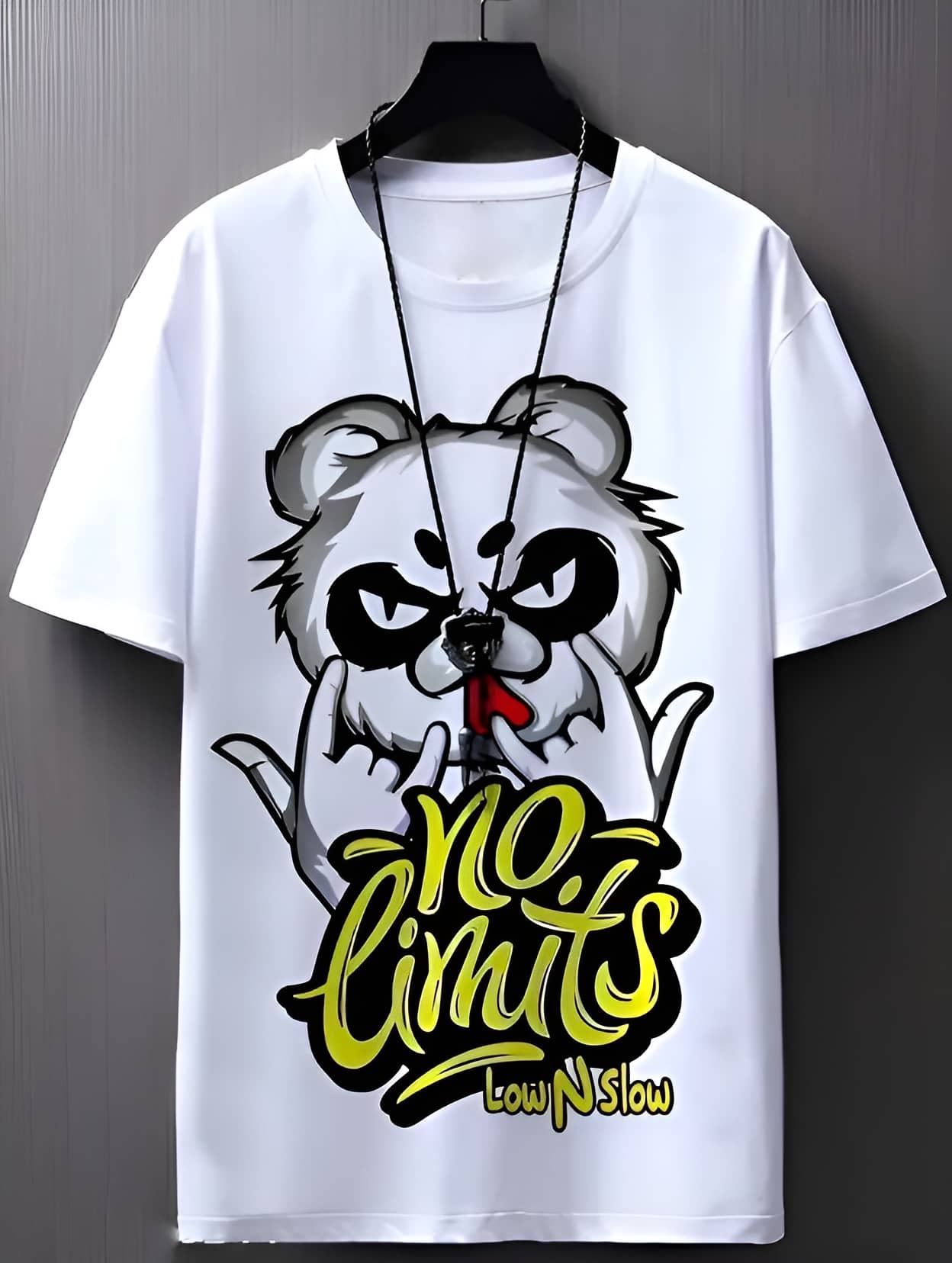 Boys Anime Free Fire Round Neck White Polyester Half Sleeves Tshirt