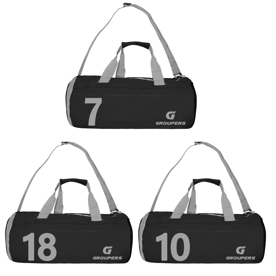     			GROUPERS Polyester BLACK 25 Ltrs Gym Bag