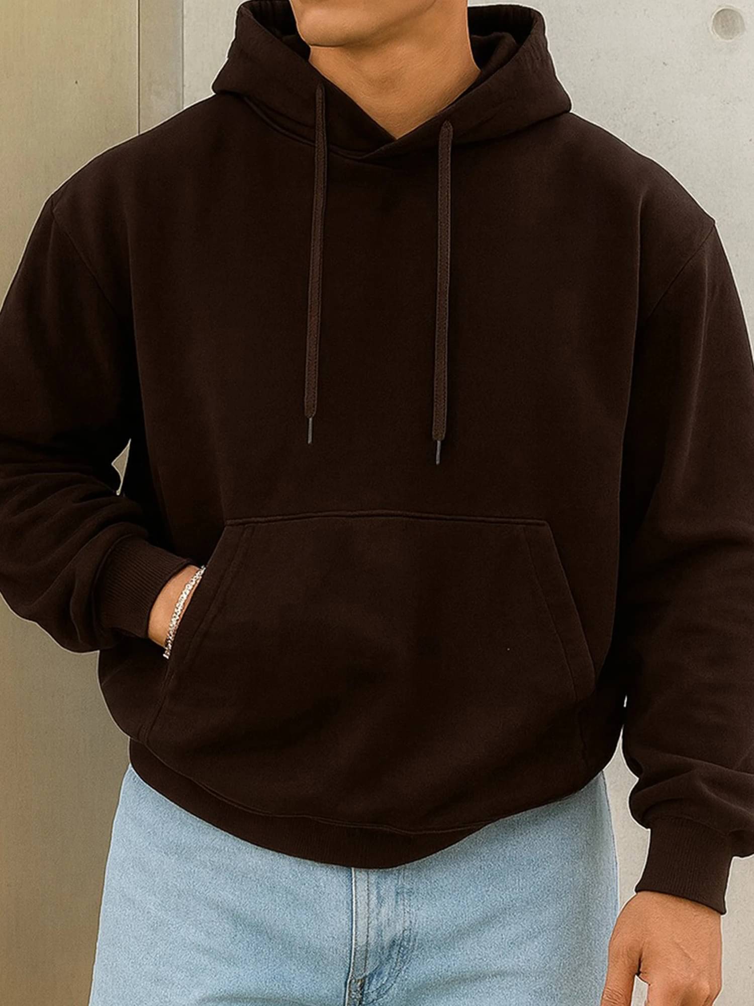     			JUMP CUTS Fleece Hooded Men's Sweatshirt - Brown ( Pack of 1 )