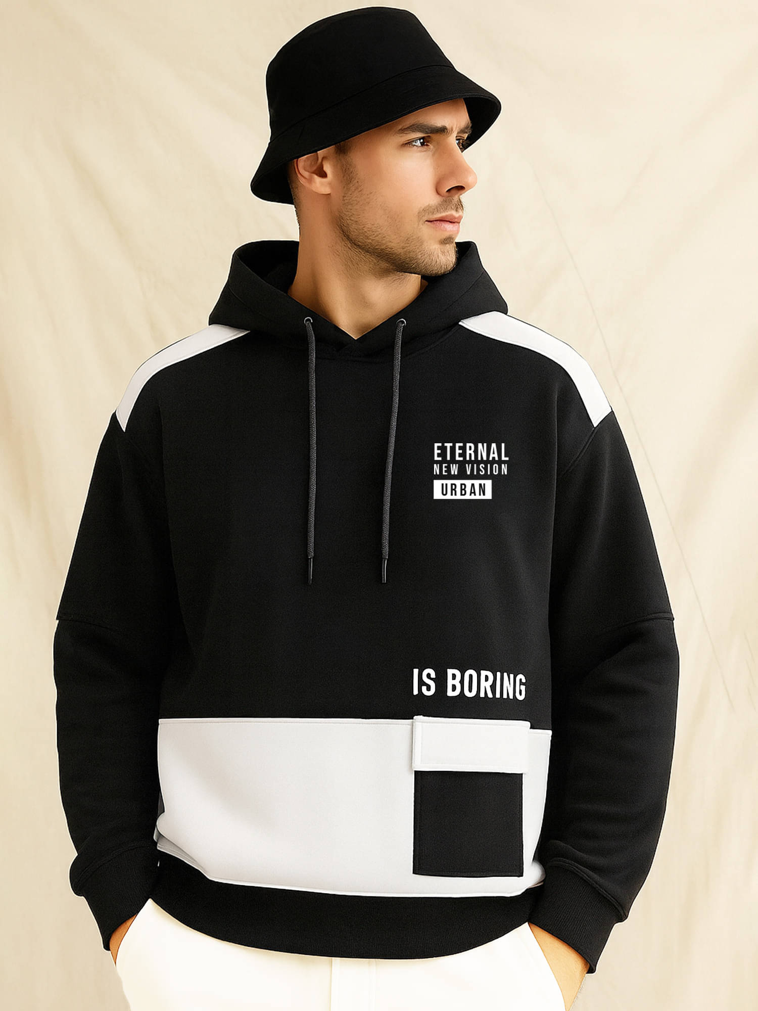 JUMP CUTS Fleece Hooded Men's Sweatshirt - Black ( Pack of 1 ) JUMP CUTS Fleece Hooded Men's Sweatshirt - Black ( Pack of 1 )