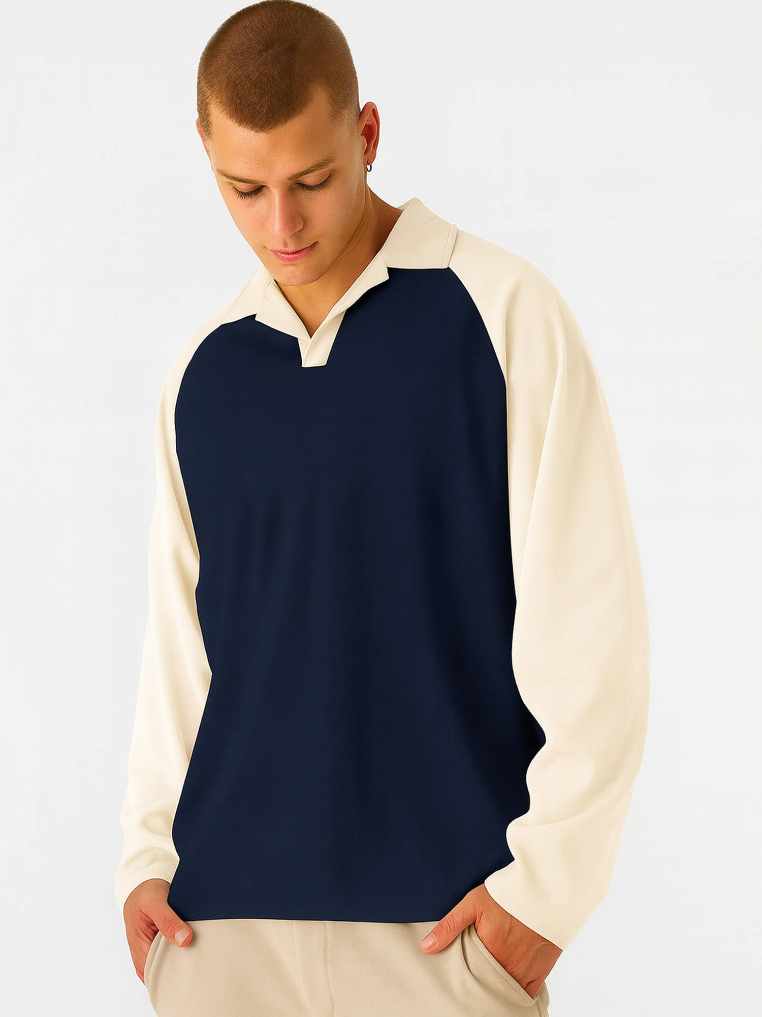 JUMP CUTS Fleece Polo Collar Men's Sweatshirt - Multi ( Pack of 1 ) JUMP CUTS Fleece Polo Collar Men's Sweatshirt - Multi ( Pack of 1 )