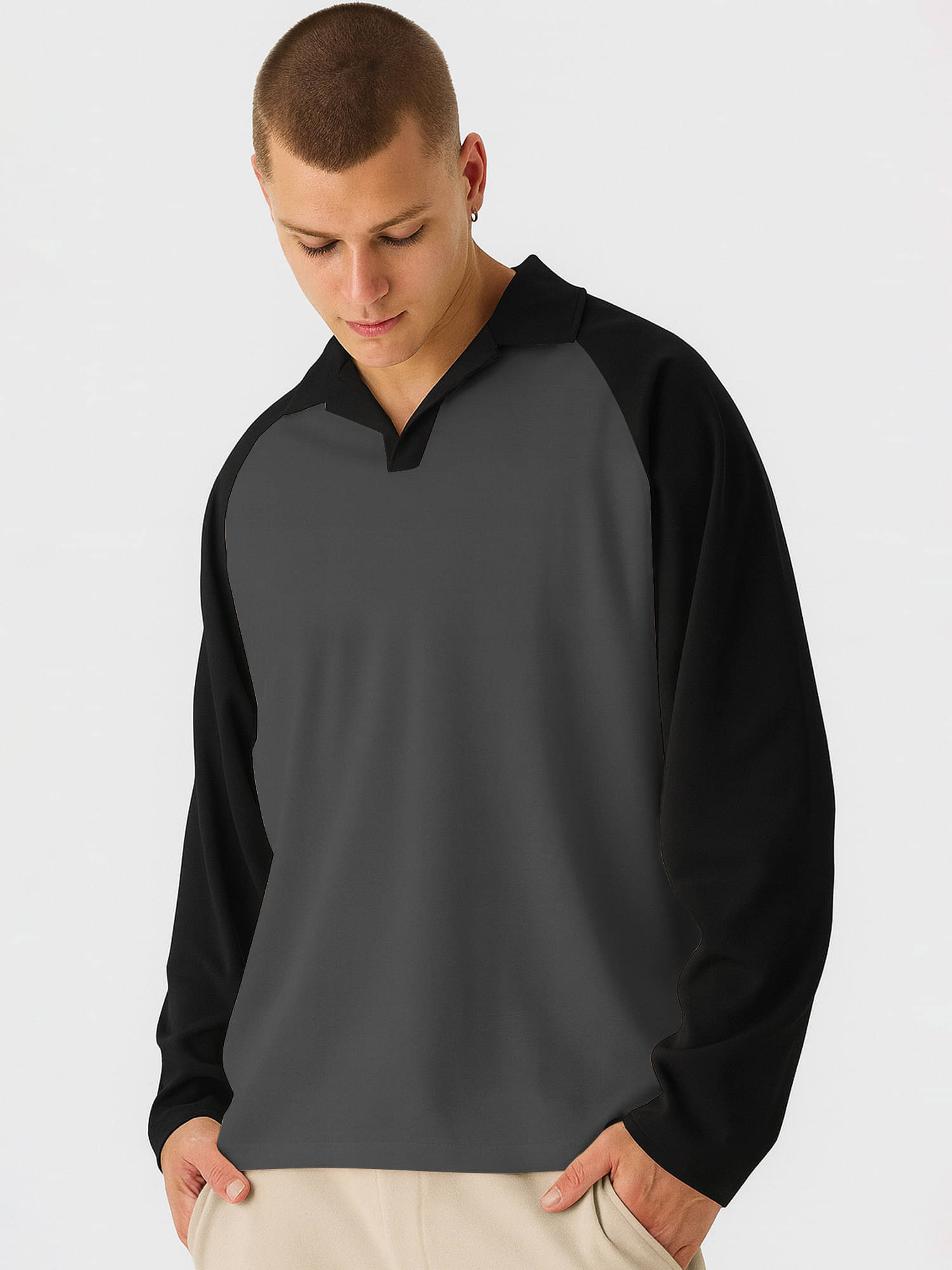     			JUMP CUTS Fleece Polo Collar Men's Sweatshirt - Multicolor ( Pack of 1 )