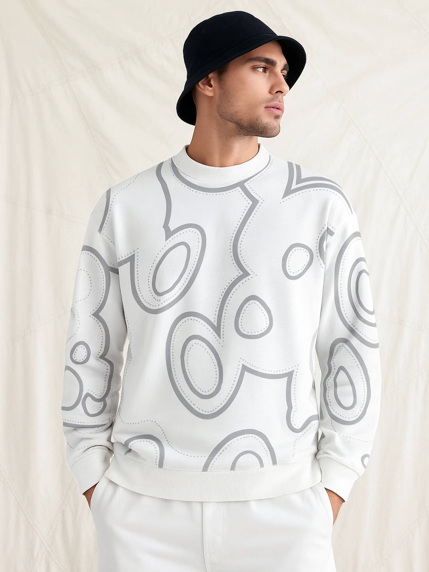     			JUMP CUTS Fleece Round Neck Men's Sweatshirt - Multicolor ( Pack of 1 )