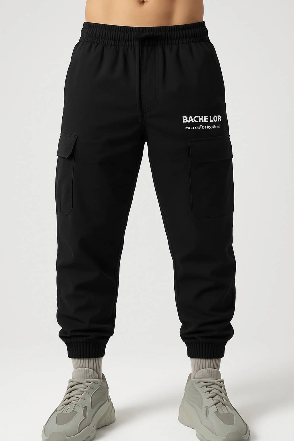     			JUMP CUTS Pack of 1 Boys Polyester Cargos ( Black )