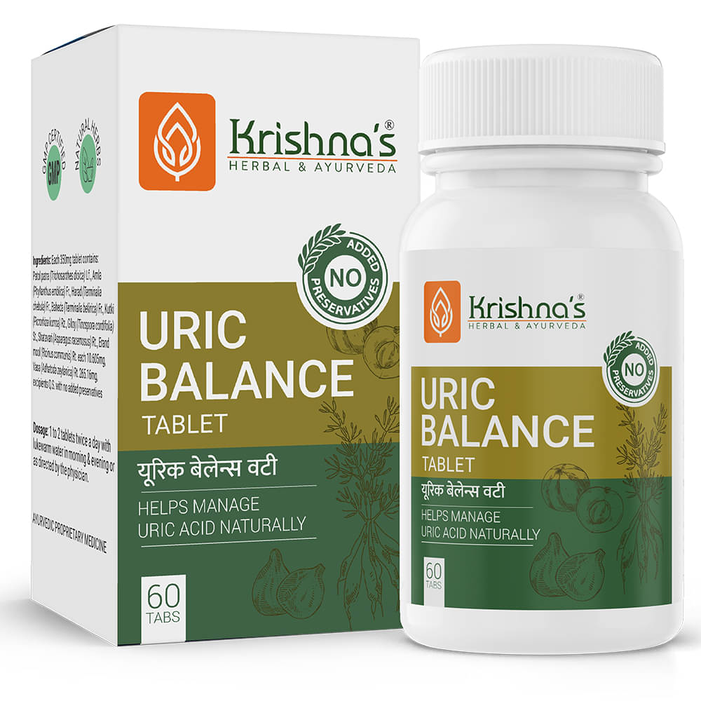 Krishna's Herbal & Ayurveda Uric Balance Tablet 60 No.s     			Krishna's Herbal & Ayurveda Uric Balance Tablet 60 No.s