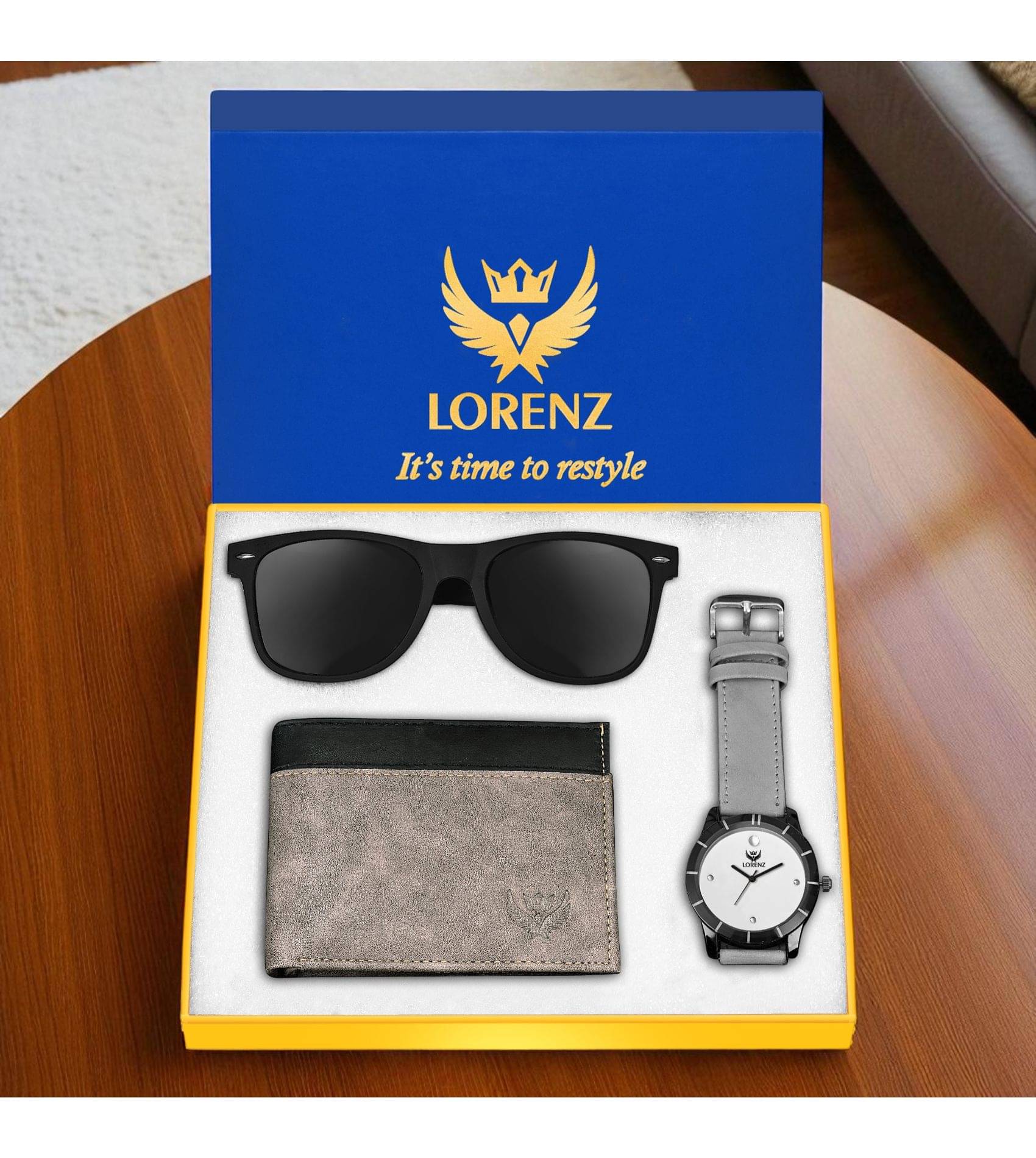 Lorenz Watch,Wallets,Sunglasses Formal Gift Set Lorenz Watch,Wallets,Sunglasses Formal Gift Set