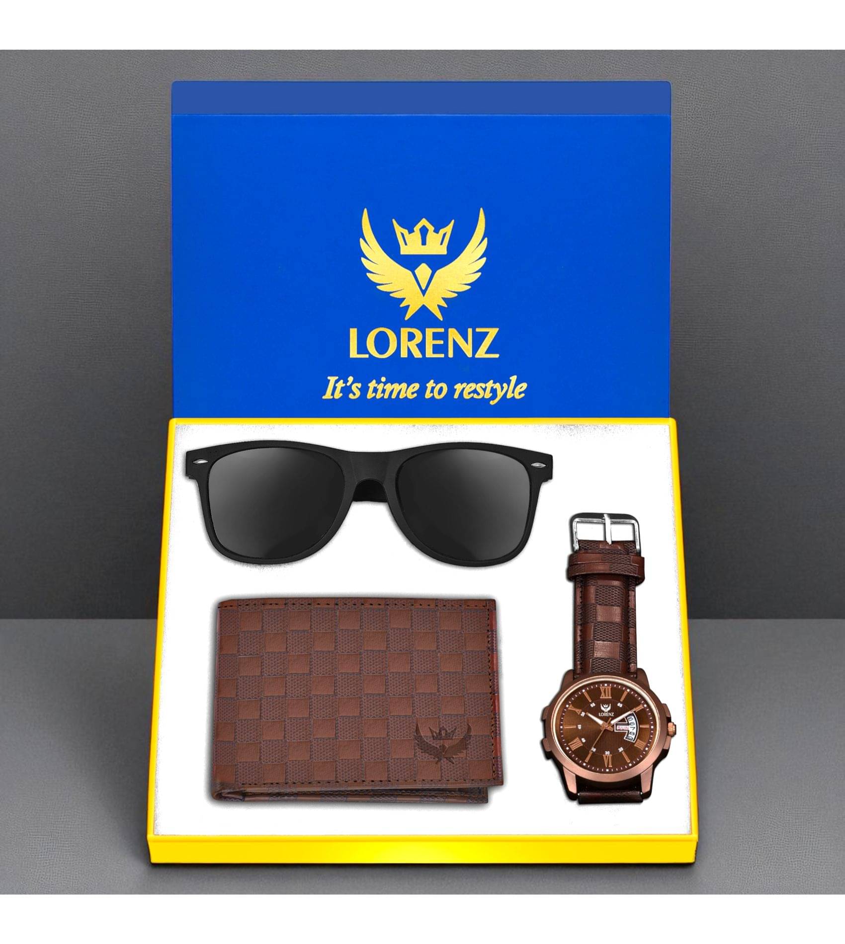 Lorenz Watch,Wallets,Sunglasses Formal Gift Set     			Lorenz Watch,Wallets,Sunglasses Formal Gift Set