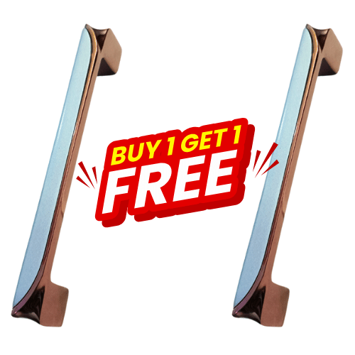     			MALAIKAH Buy 1 Get 1 Free Novo 4 Inch Cabinet Handle Rose Gold Finish – Stylish Door Drawer Pull Handle for Wardrobe, Kitchen & Furniture