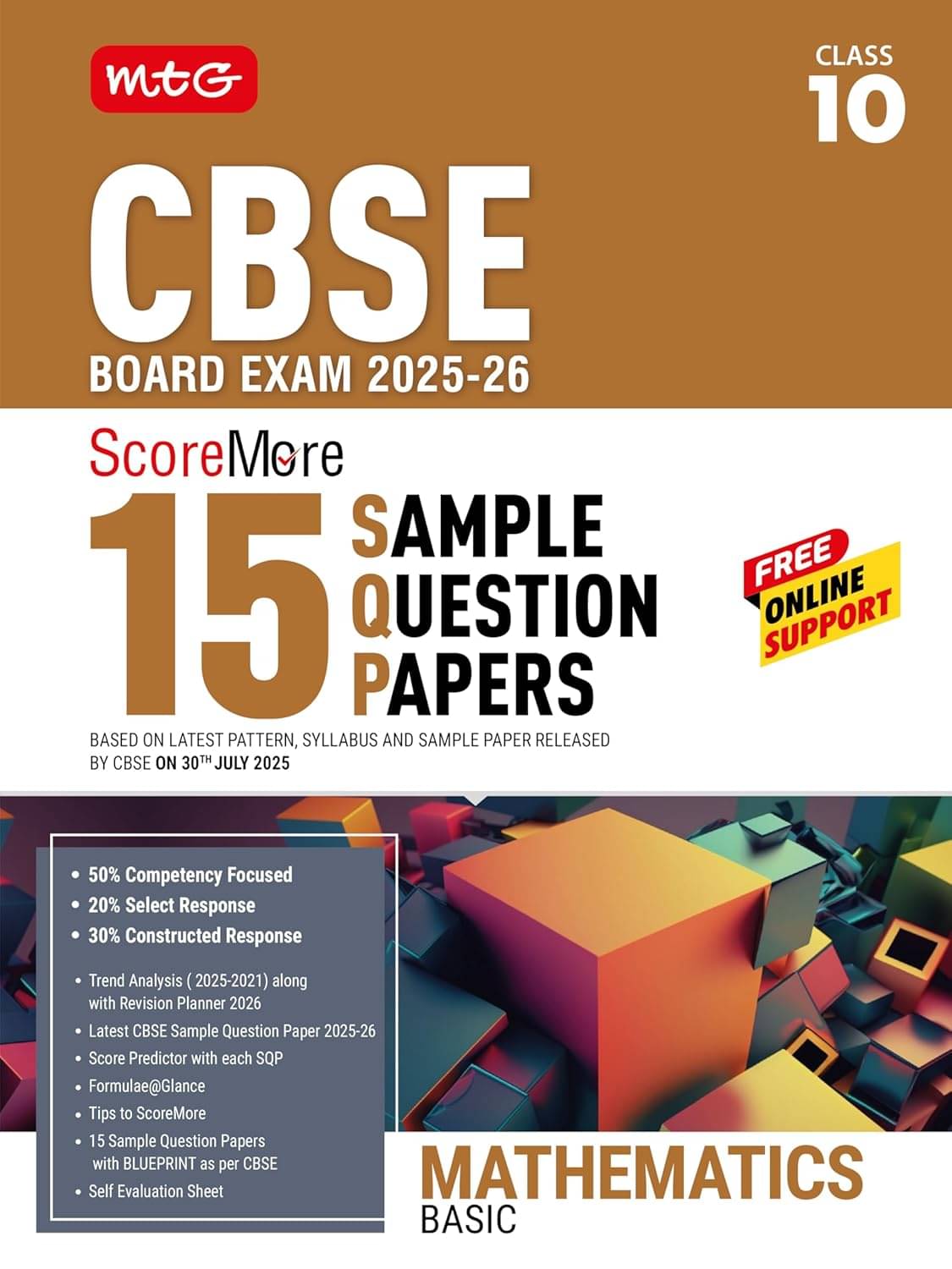 MTG CBSE Class 10 ScoreMore 15 Sample Papers Mathematics Basic Book For 2025-2026 Board Exam | Chapter-wise Competency-Based Questions (CBQs) | Based MTG CBSE Class 10 ScoreMore 15 Sample Papers Mathematics Basic Book For 2025-2026 Board Exam | Chapter-wise Competency-Based Questions (CBQs) | Based