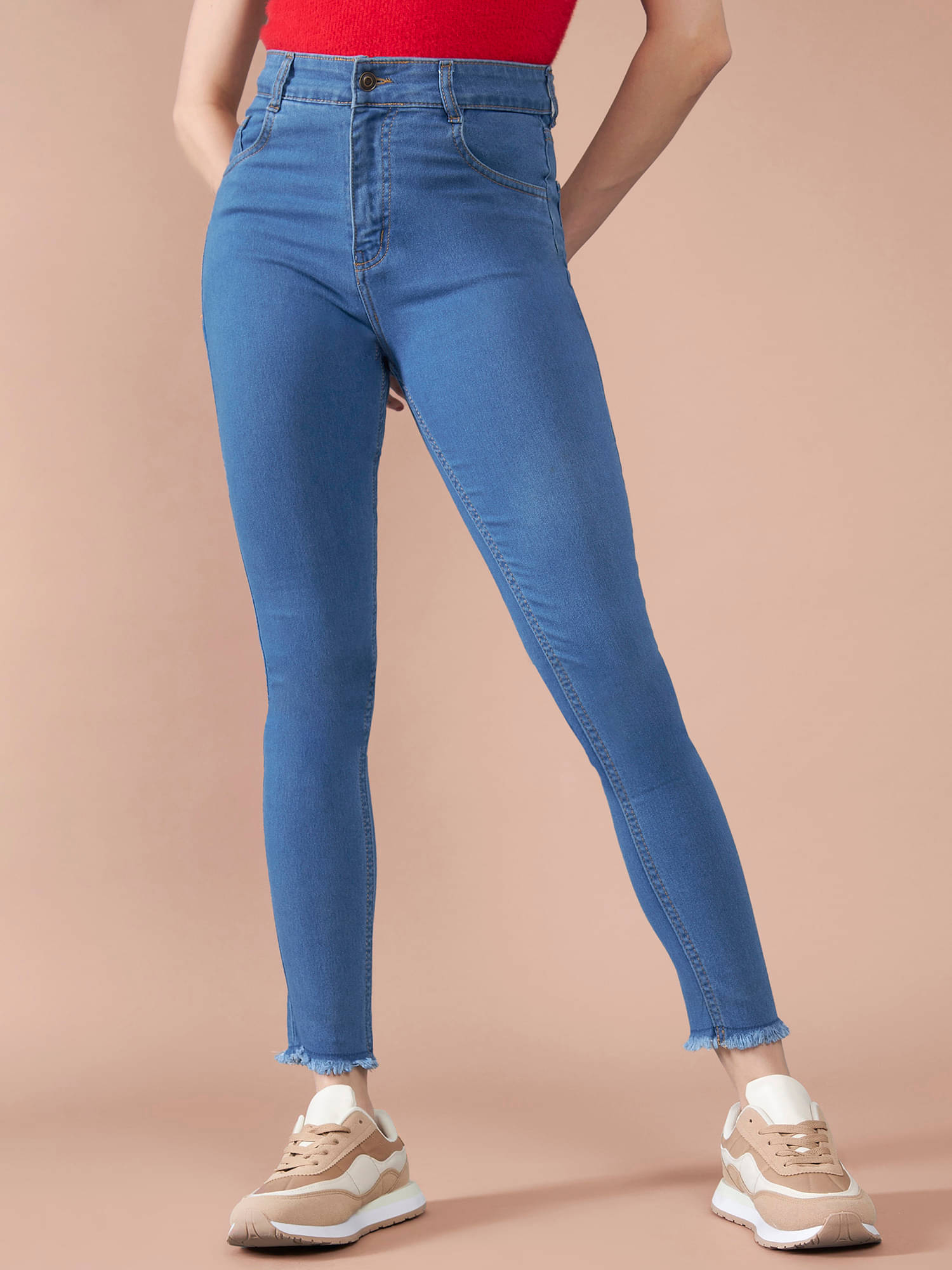     			Miss Chase Women's Skinny Fit High-Rise Jeans ( Blue )