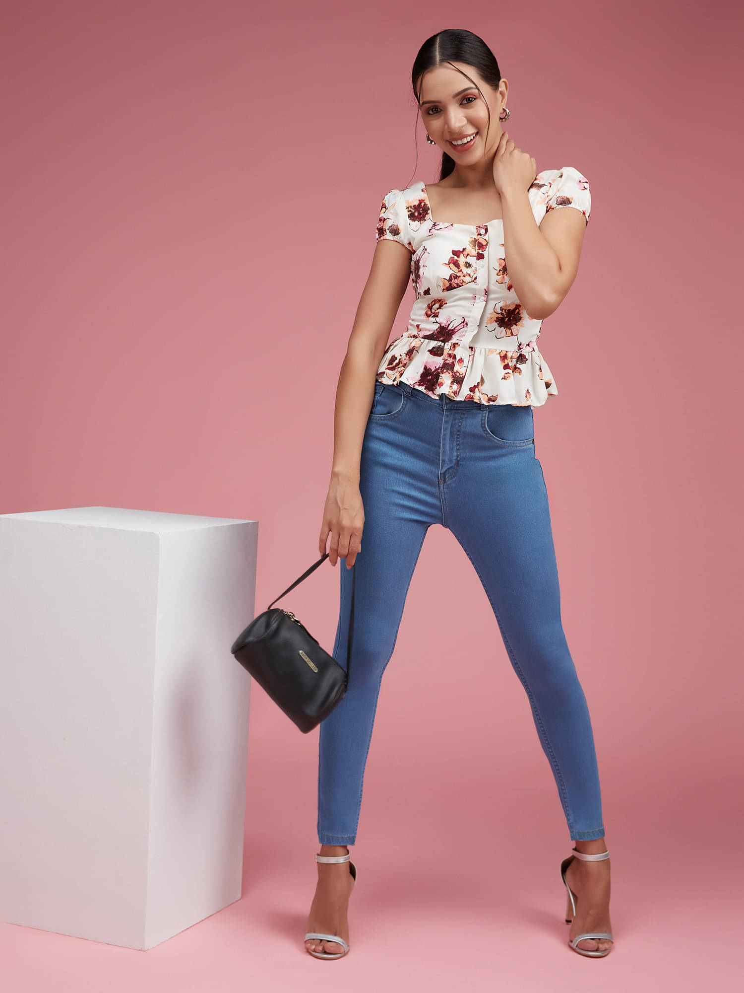     			Miss Chase Women's Skinny Fit High-Rise Jeans ( Blue )