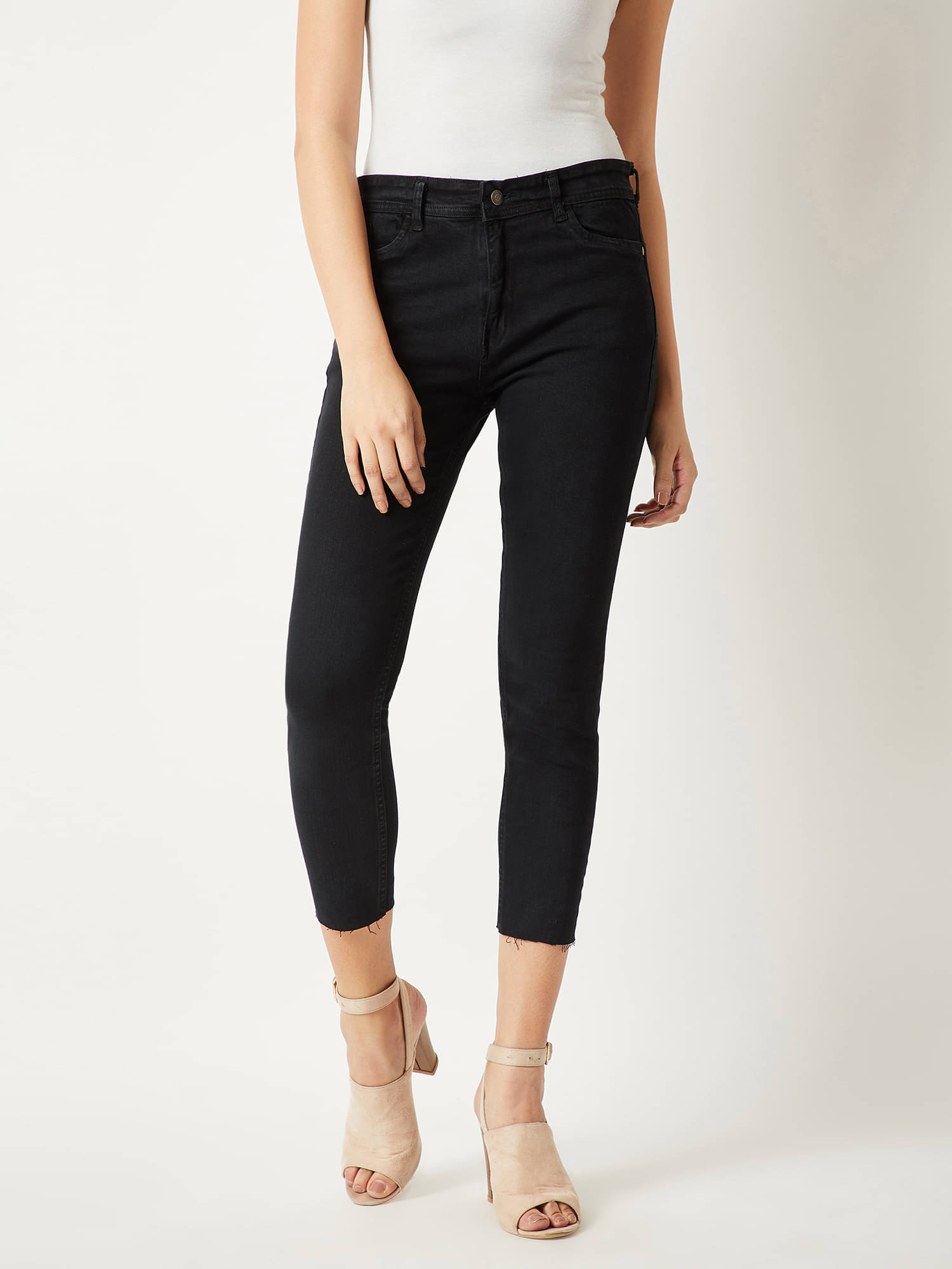     			Miss Chase Women's Slim Fit High-Rise Jeans ( Black )