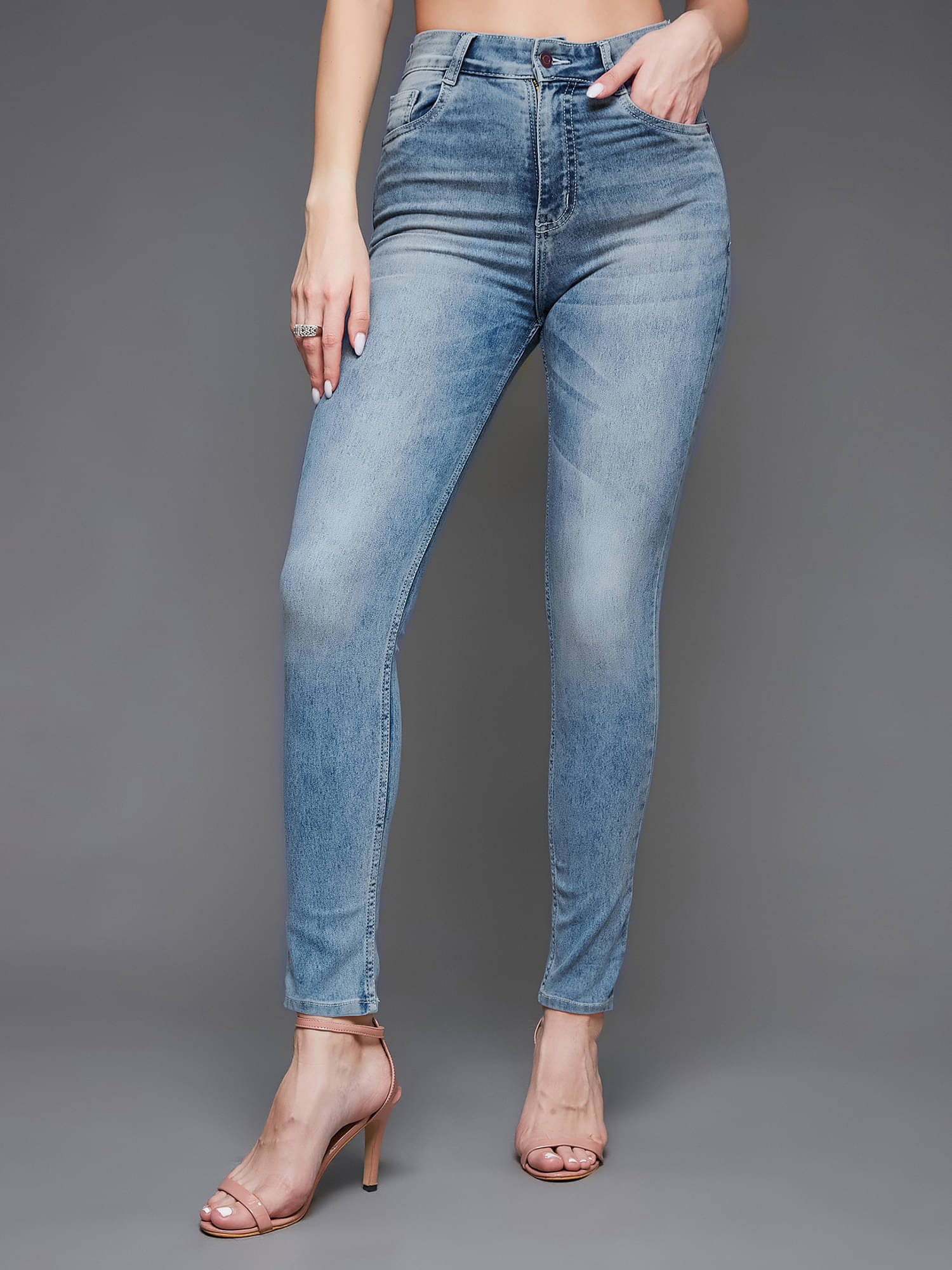     			Miss Chase Women's Slim Fit High-Rise Jeans ( Blue )