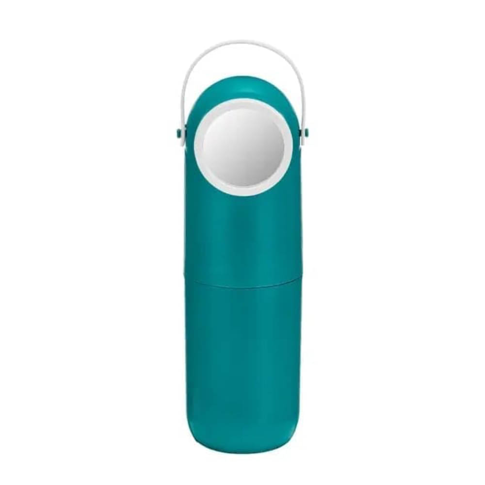     			NEKIFACE Capsule Shape Toothbrush Holder with Mirror Cover Handle, Toothpaste Stationery Cosmetic Storage case for  Travel Hostel (Multi Color) (1)
