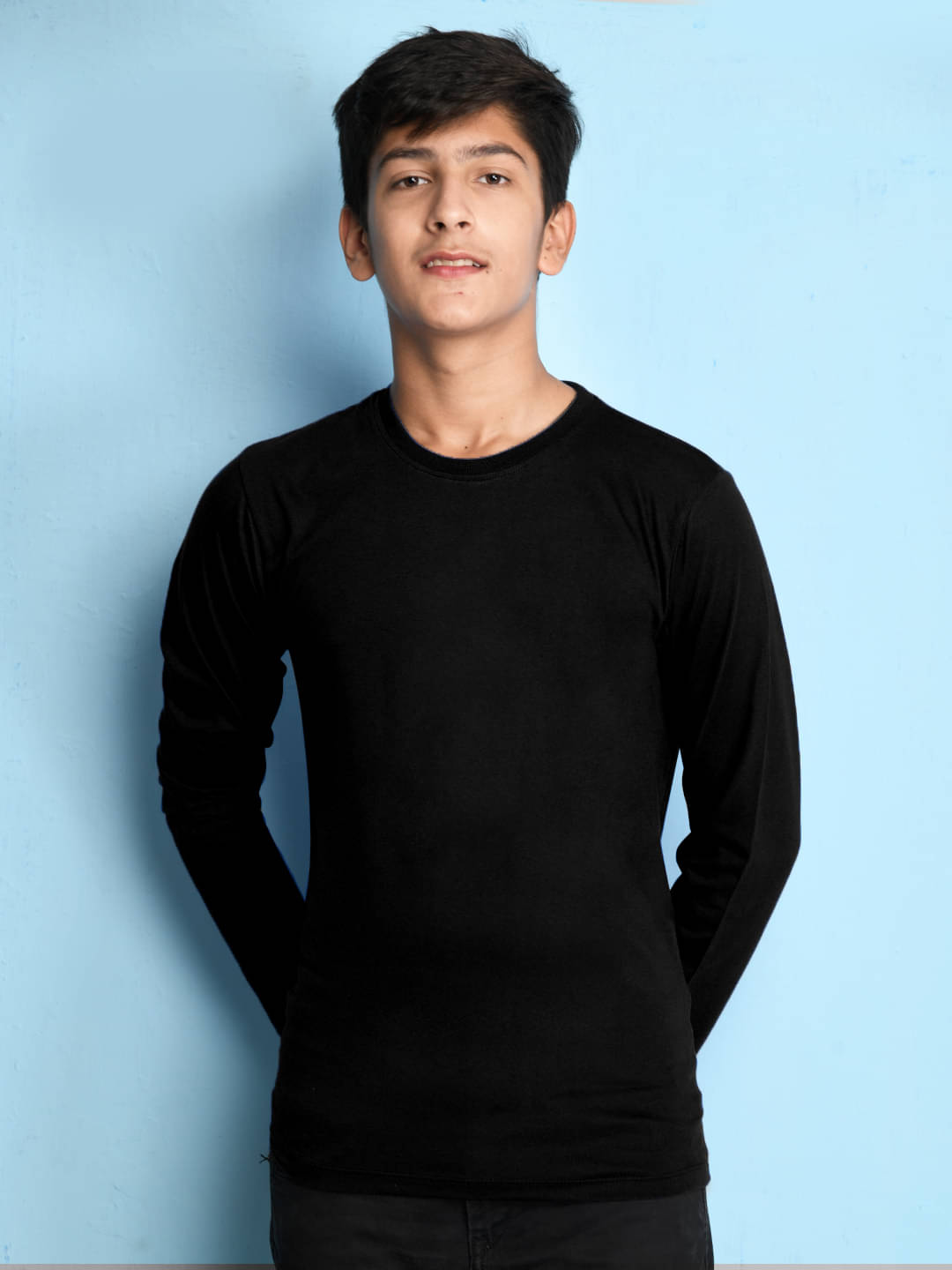     			Nusyl Pack of 1 Boys Cotton Blend T-Shirt ( Black )