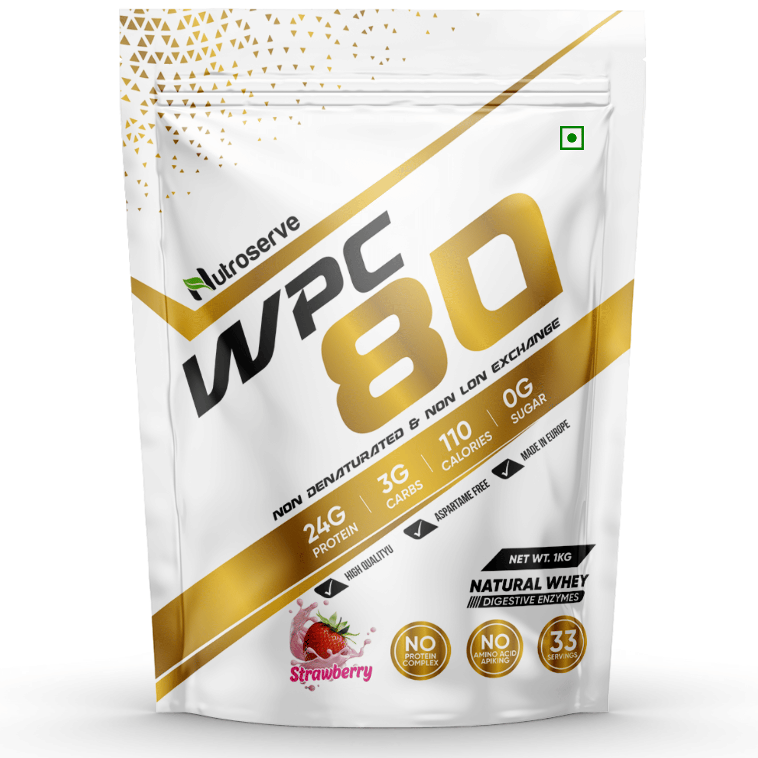     			Nutroserve  WPC 80 Whey Protein  1 kg Powder