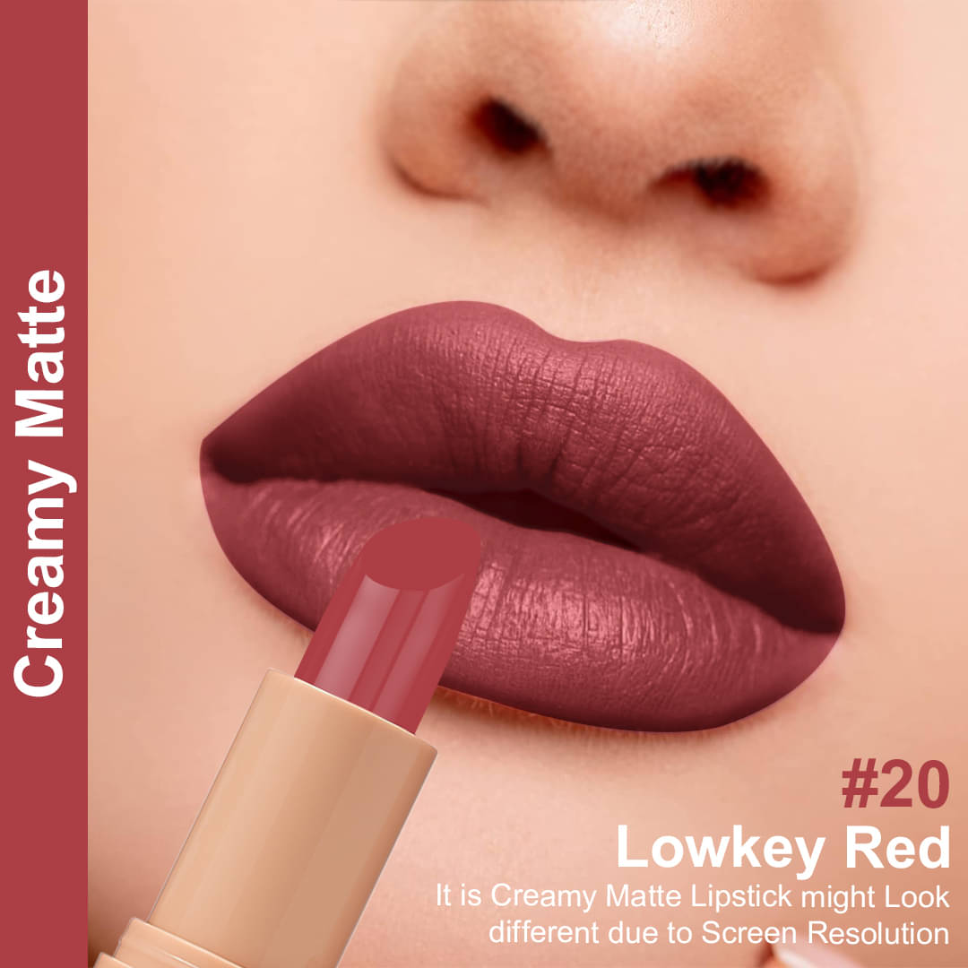     			One Wish Exotic Red Matte Long Lasting Creme Lipstick ( Pack of 1 )