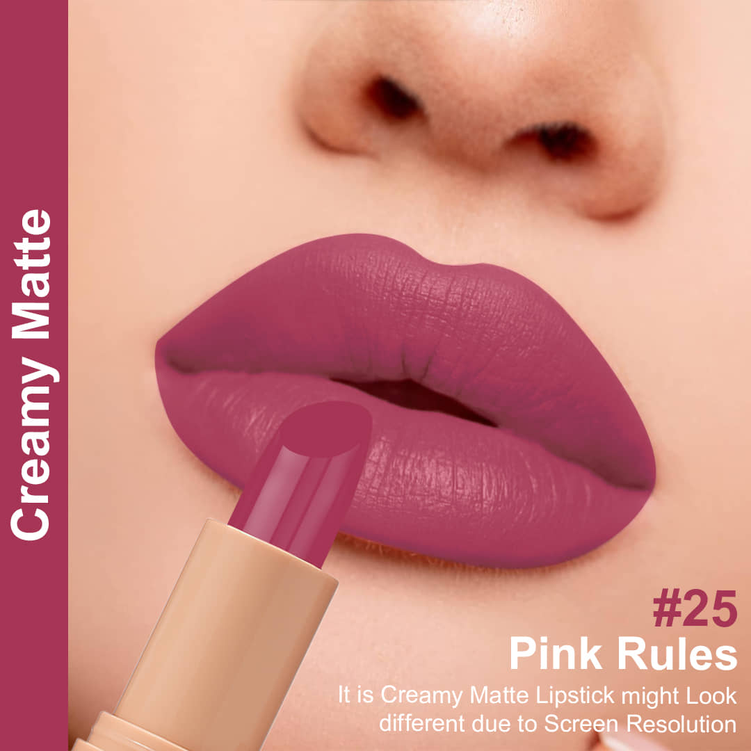 One Wish Nude Pink Matte Long Lasting Creme Lipstick ( Pack of 1 )