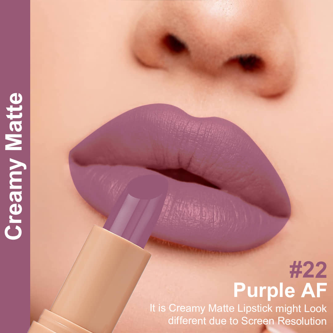 One Wish Purple Matte Long Lasting Creme Lipstick ( Pack of 1 )