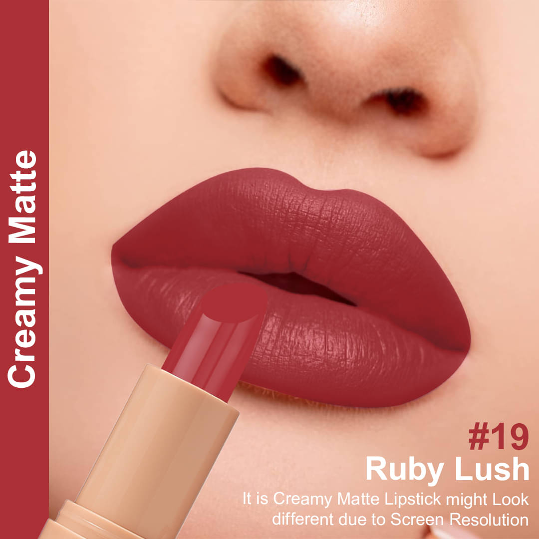     			One Wish Ruby Red Matte Long Lasting Creme Lipstick ( Pack of 1 )