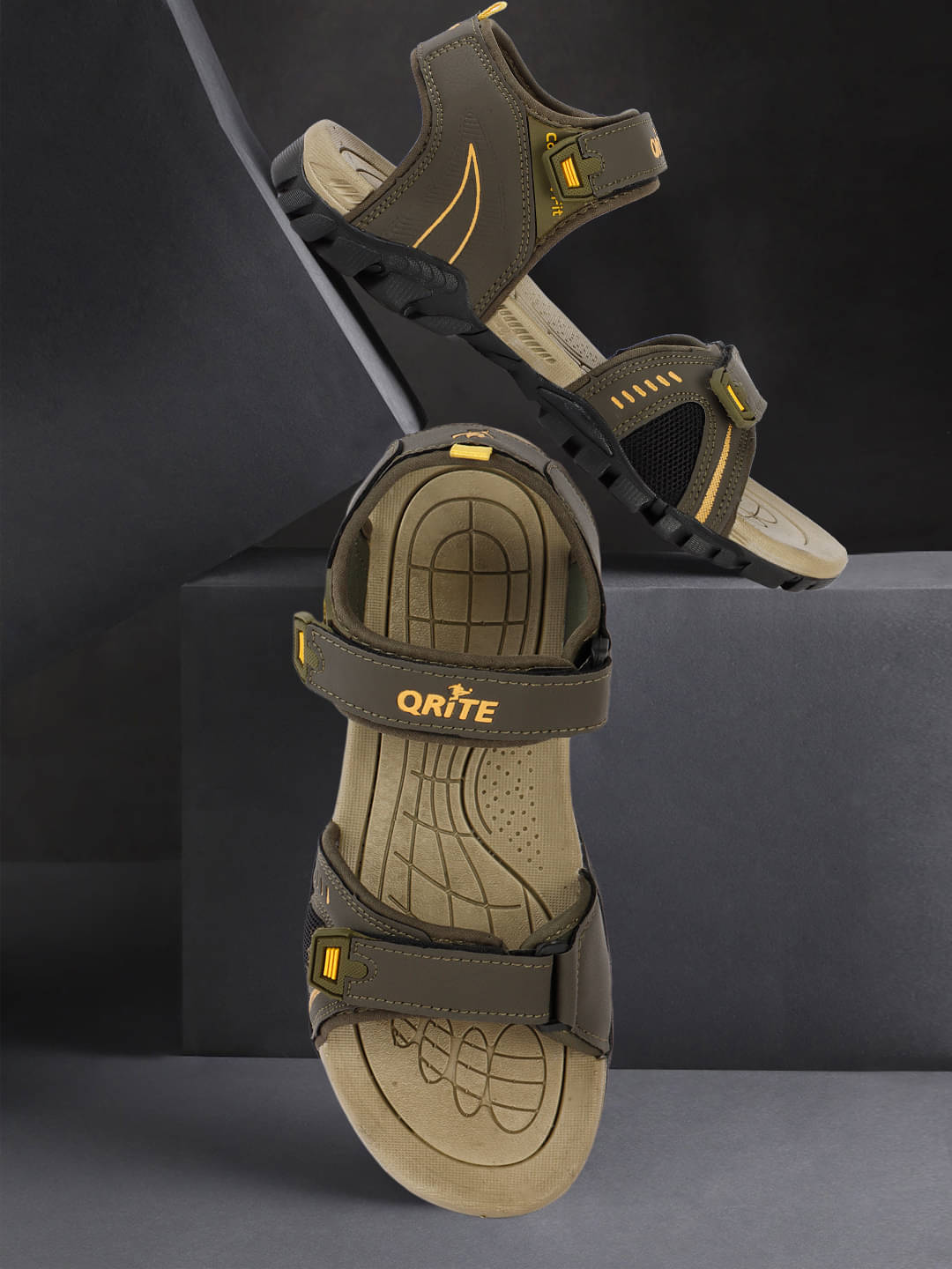     			Qrite - Olive Men's Sandals